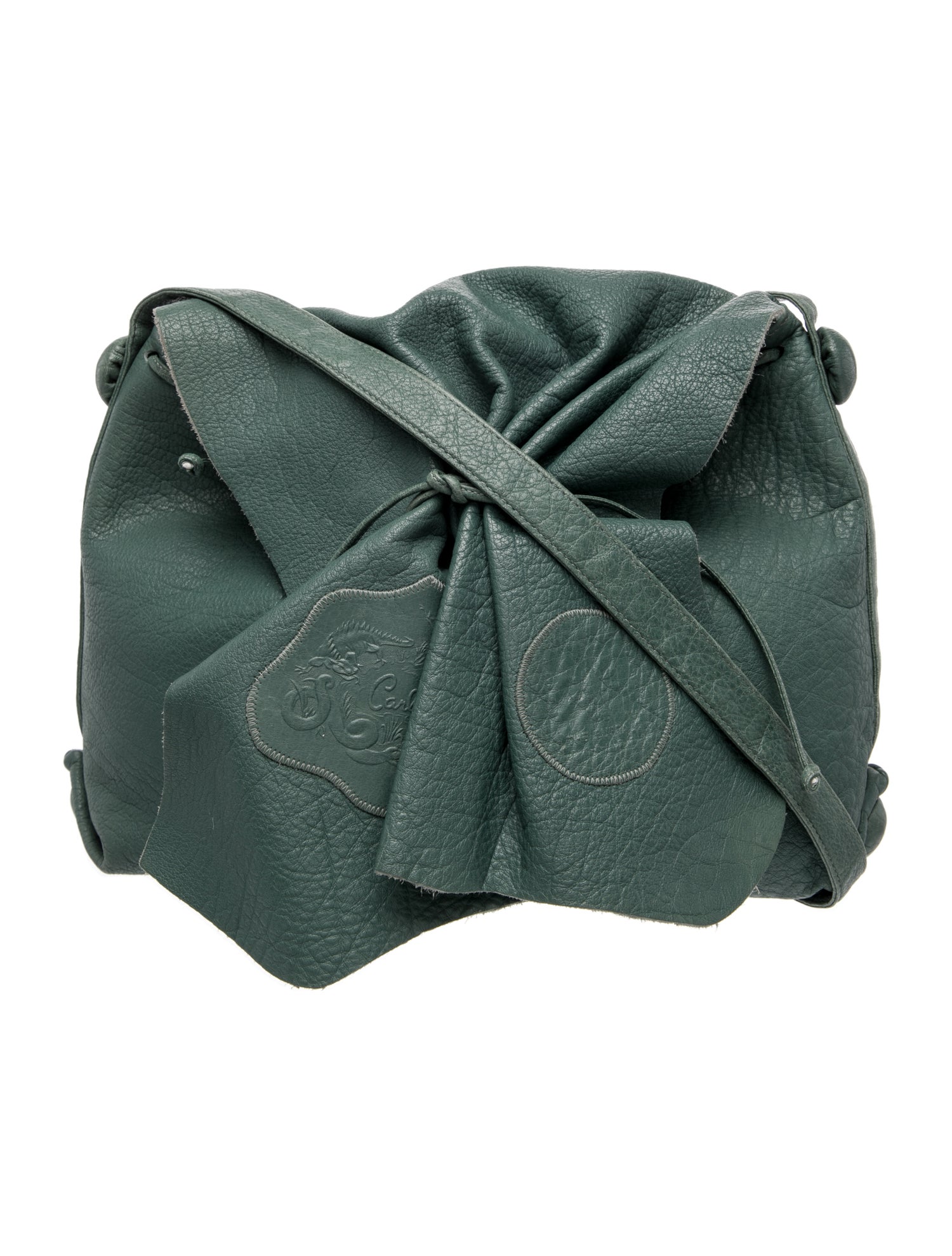 Carlos Falchi Leather Bucket Bag