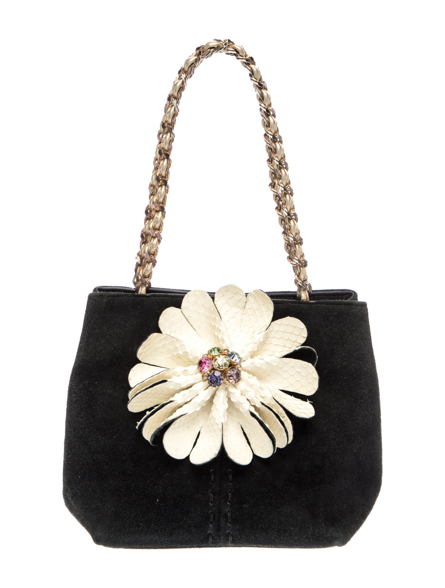 Carlos Falchi Suede Top Handle Bag