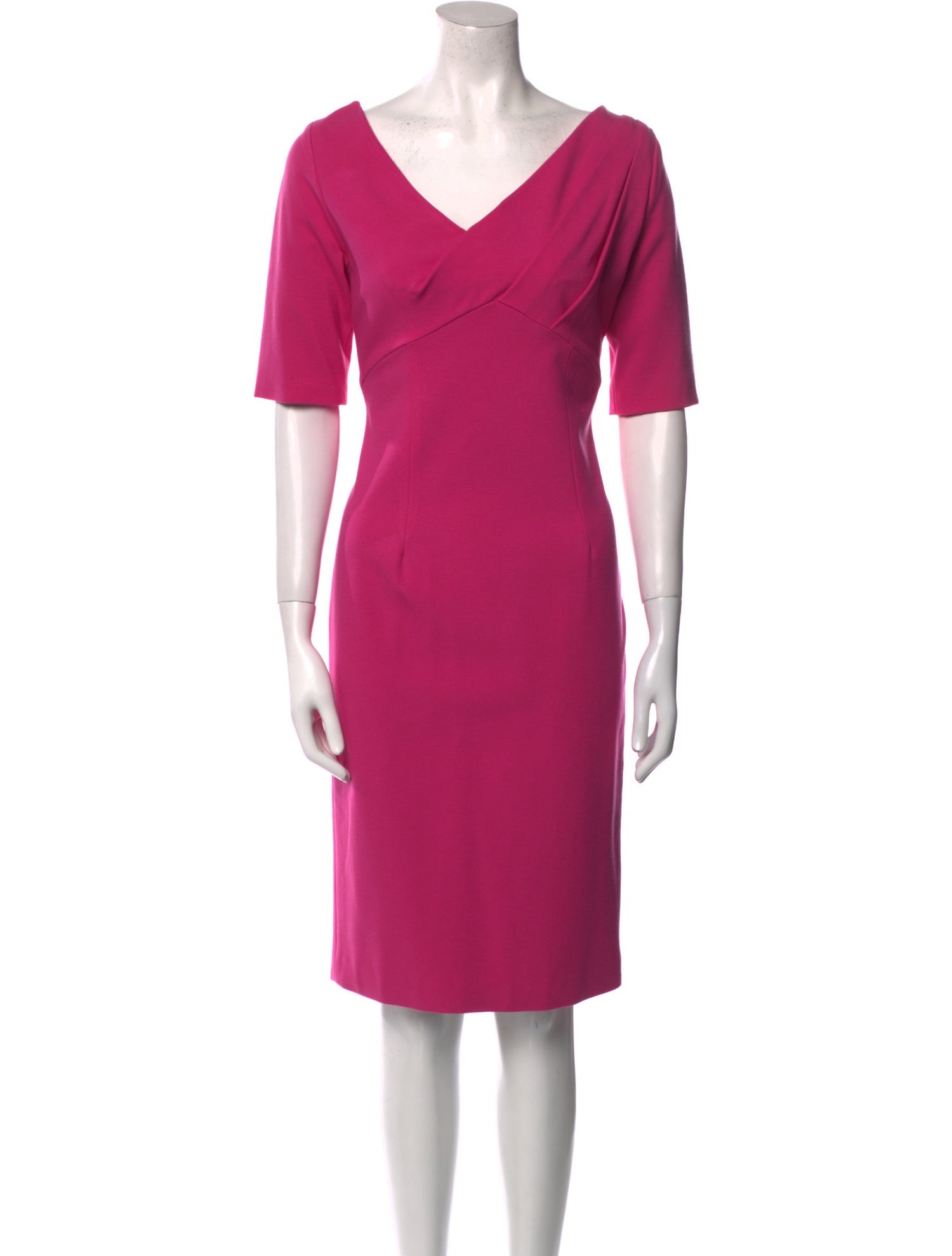 Charles Chang-Lima V-Neck Knee-Length Dress
