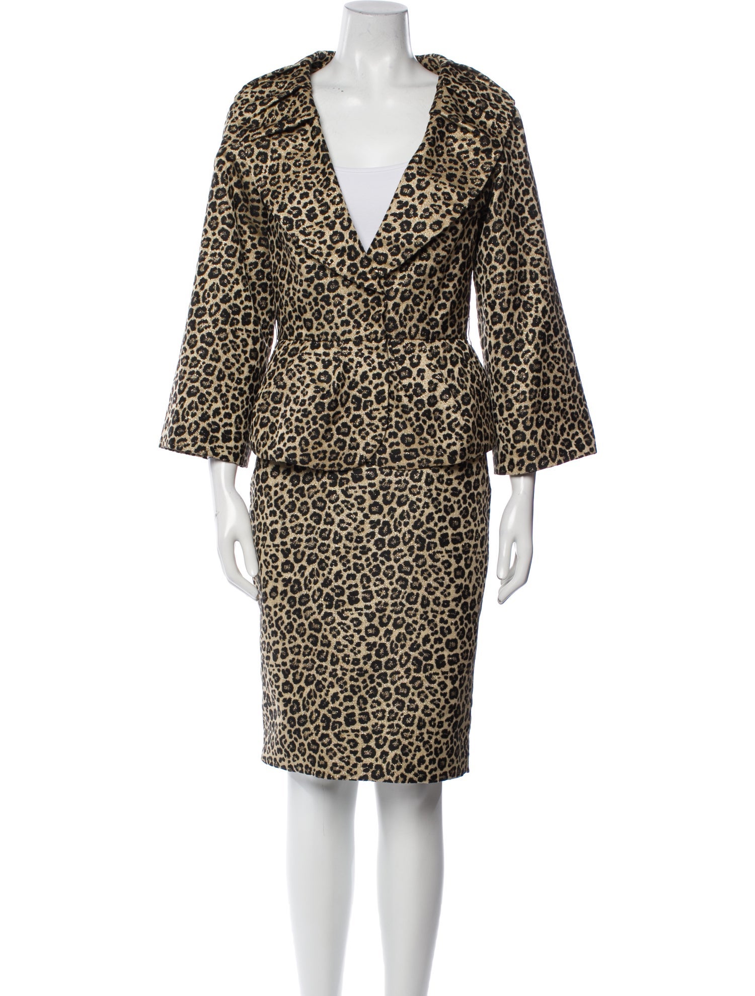 Charles Chang-Lima Animal Print Skirt Set