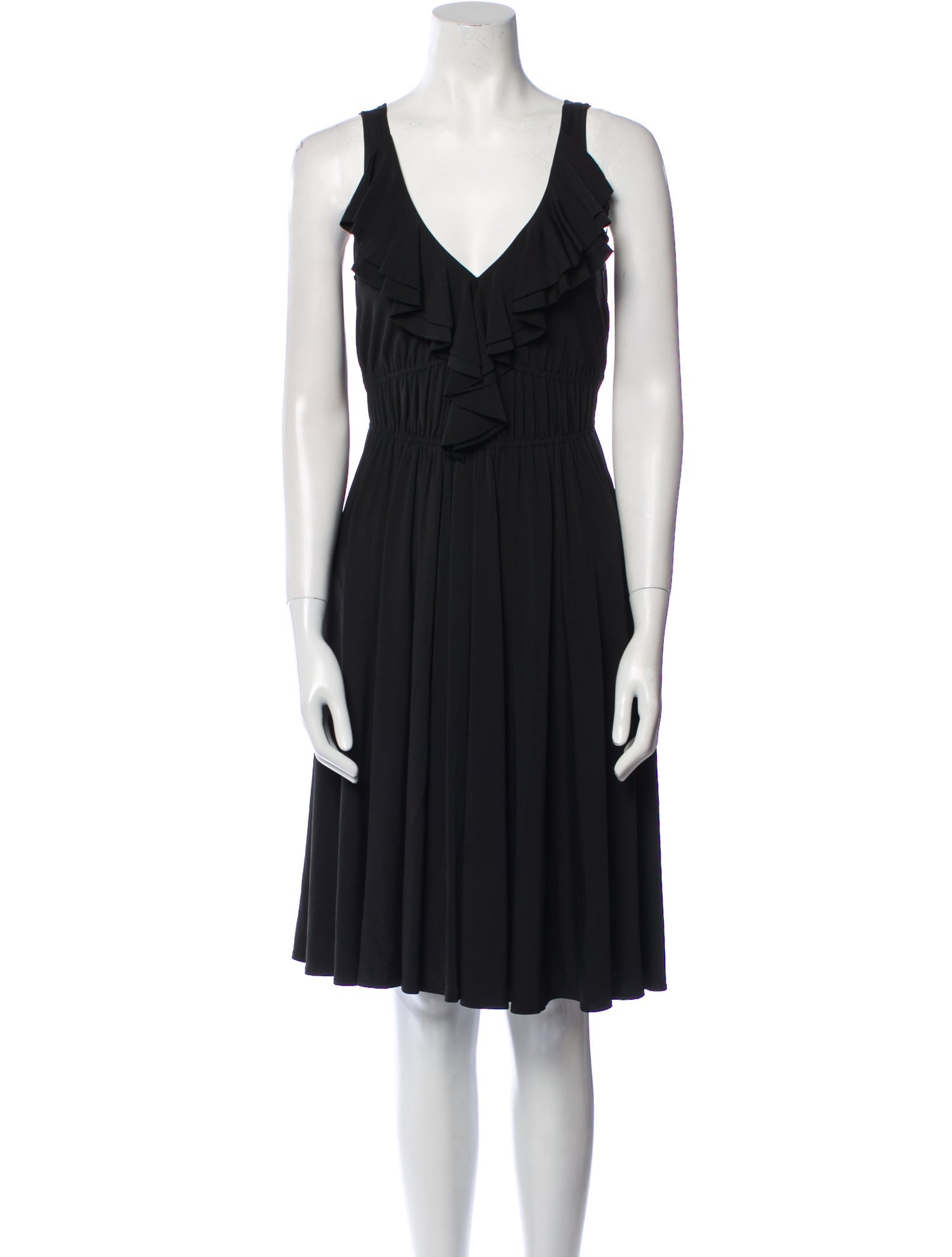 Charles Chang-Lima V-Neck Knee-Length Dress