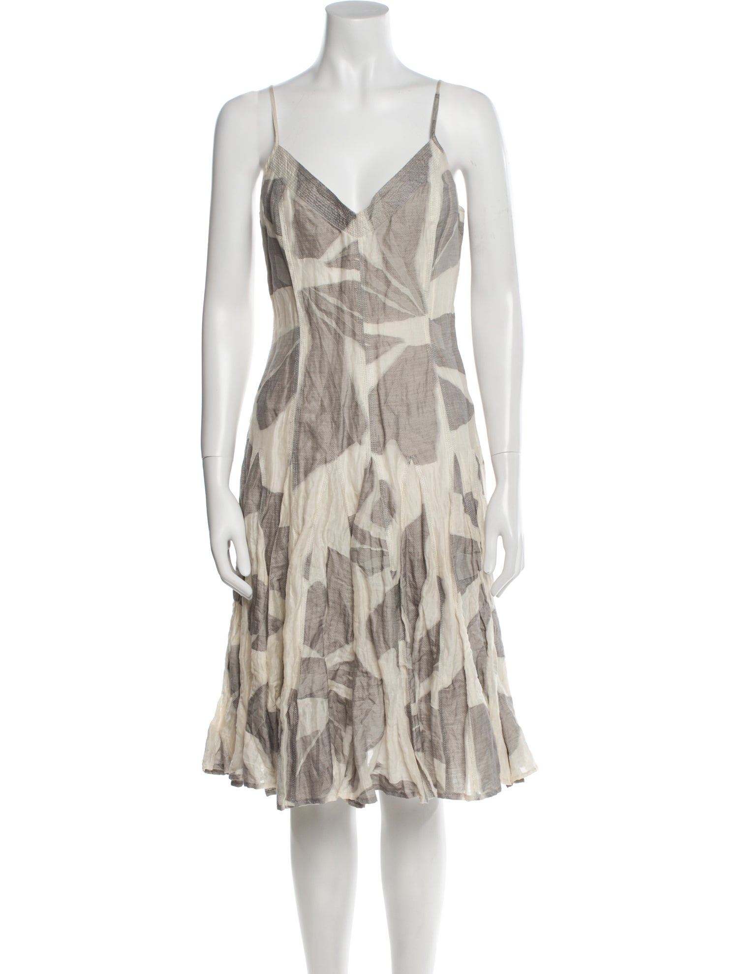 Charles Chang-Lima Printed Knee-Length Dress