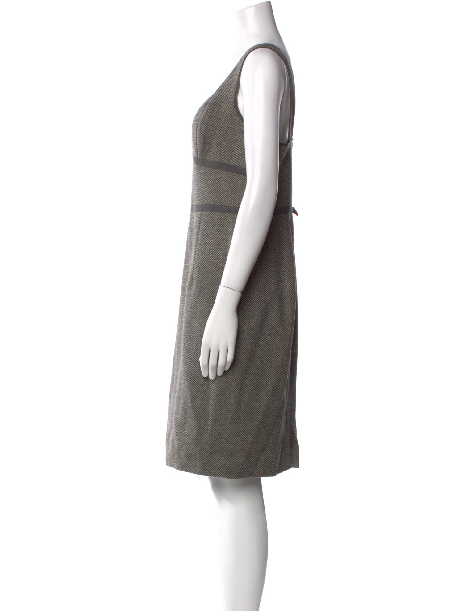 Charles Chang-Lima Wool Knee-Length Dress