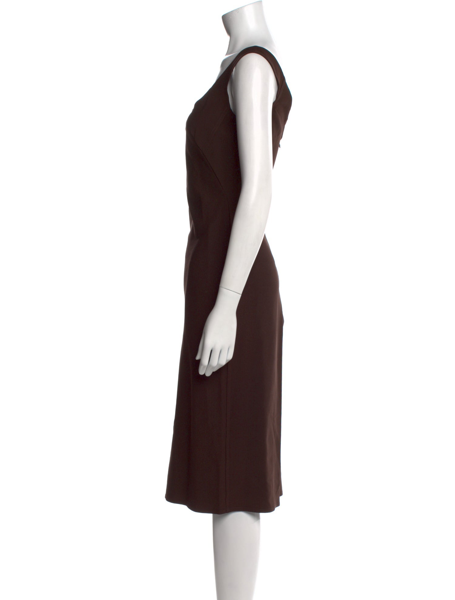 Charles Chang-Lima Scoop Neck Midi Length Dress