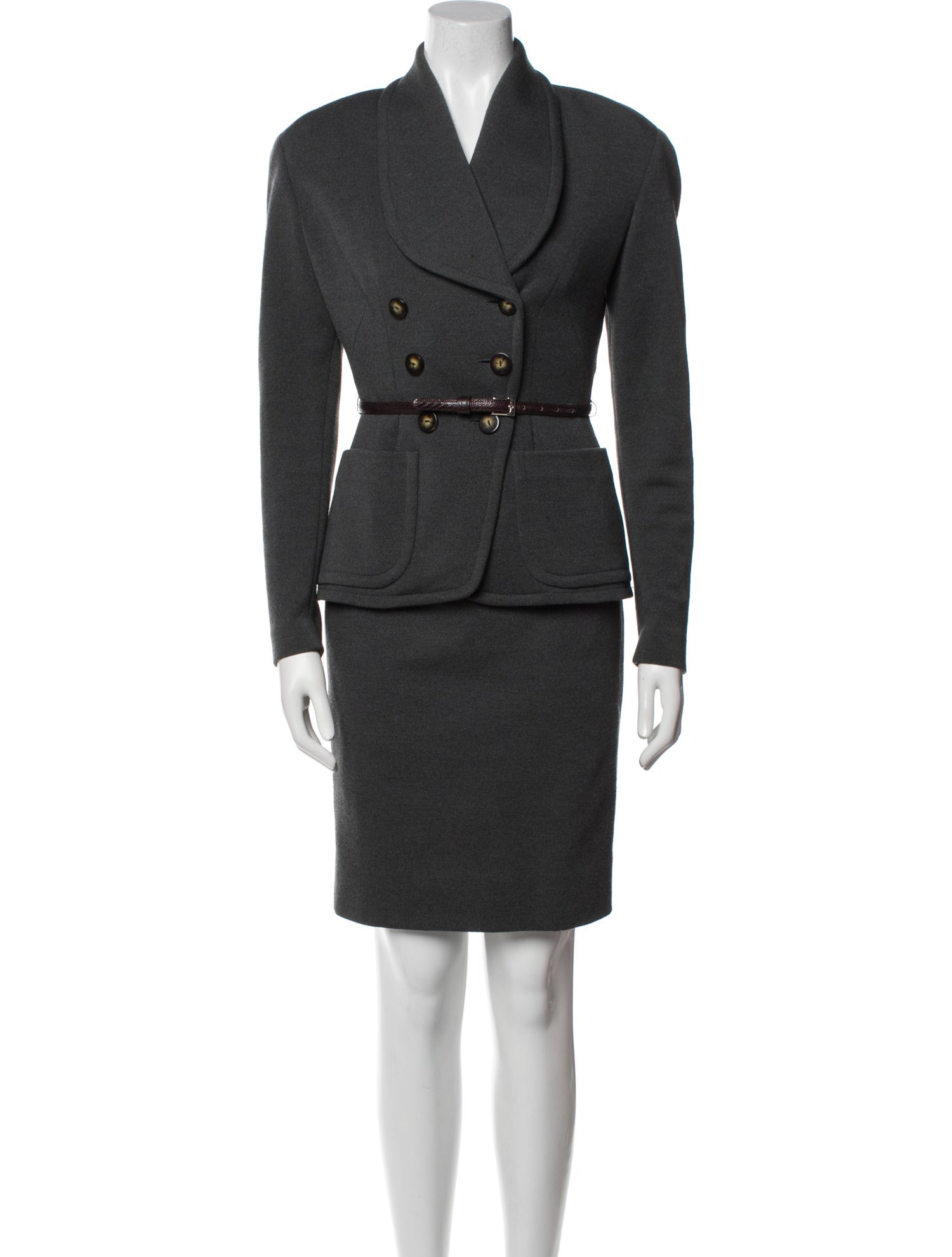 Charles Chang-Lima Wool Skirt Suit