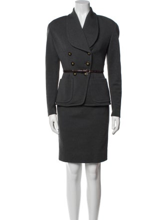 Charles Chang-Lima Wool Skirt Suit