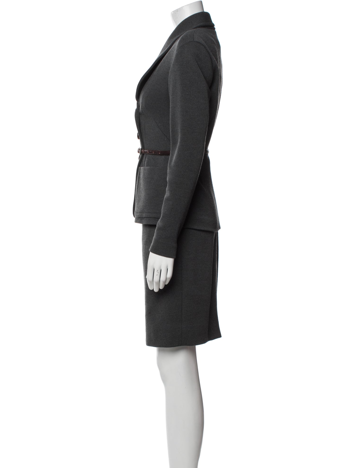 Charles Chang-Lima Wool Skirt Suit