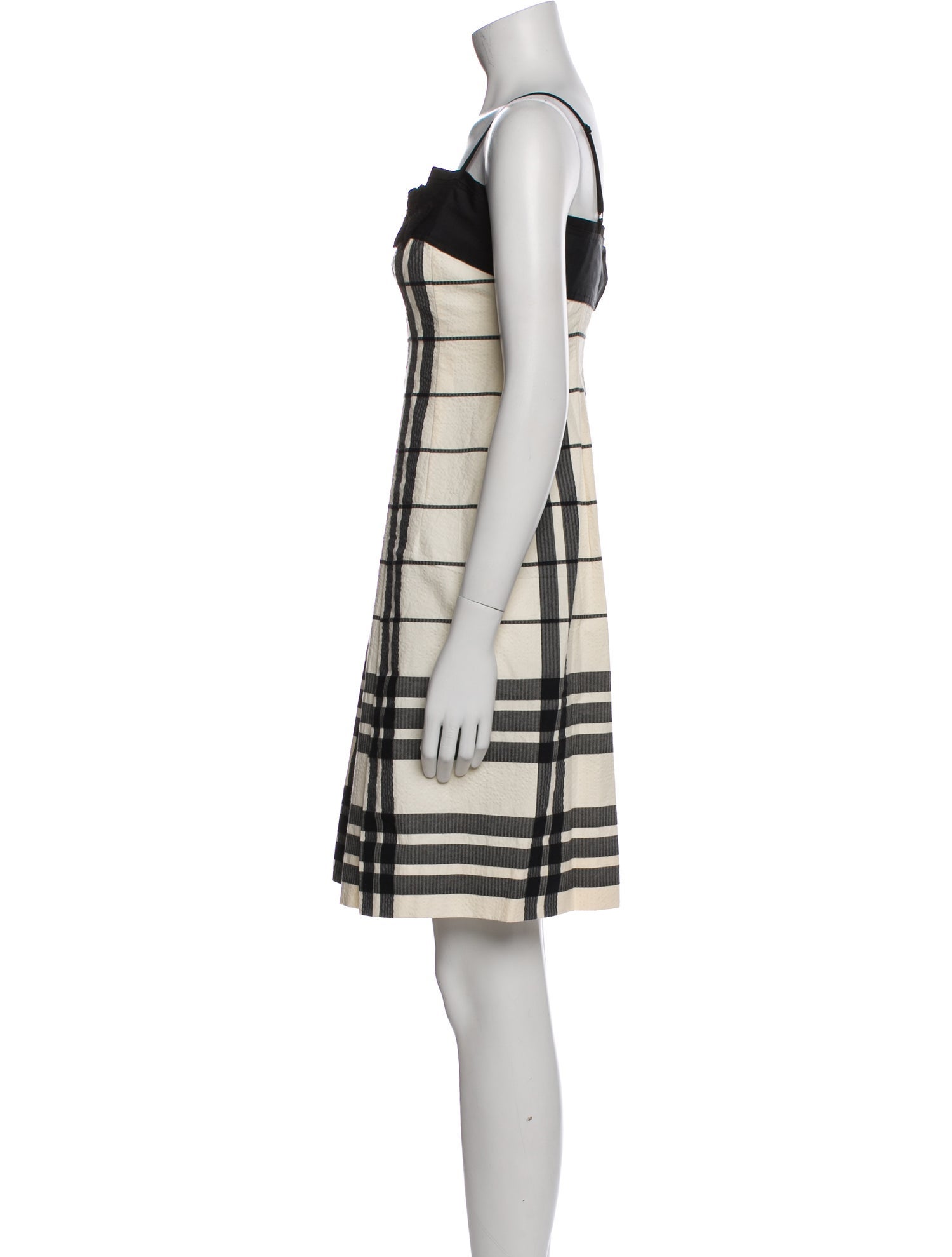 Charles Chang-Lima Plaid Print Mini Dress