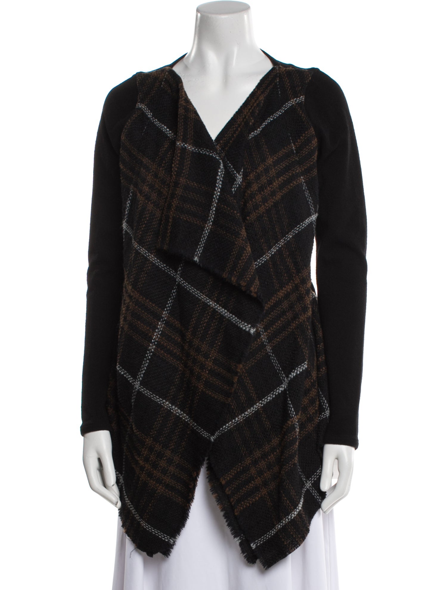 Charles Chang-Lima Wool Plaid Print Jacket