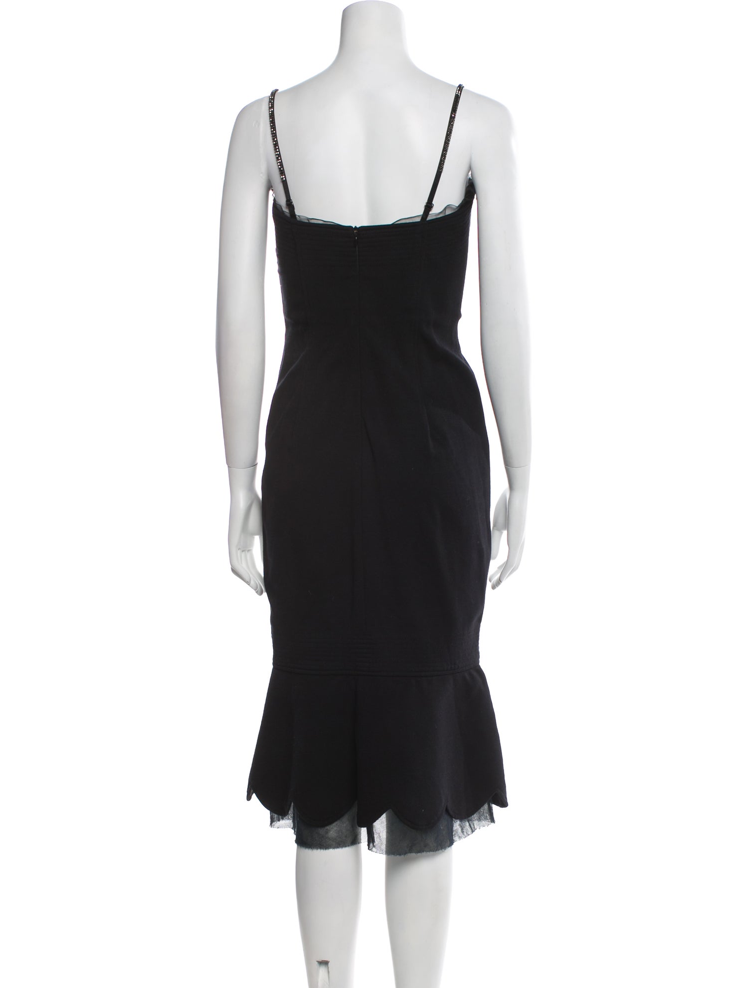 Charles Chang-Lima Square Neckline Midi Length Dress