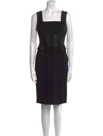 Charles Chang-Lima Virgin Wool Knee-Length Dress