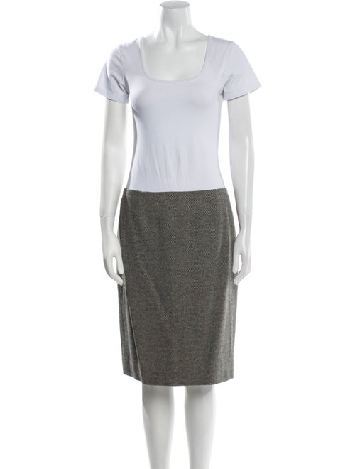 Charles Chang-Lima Wool Tweed Pattern Skirt Suit