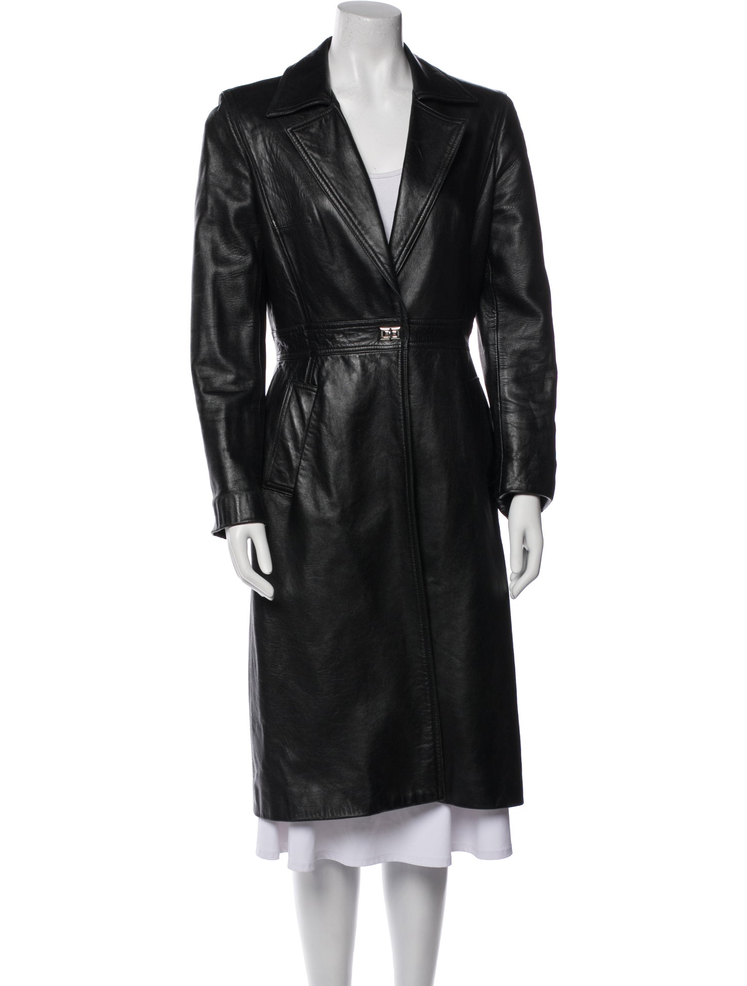 Charles Chang-Lima Leather Trench Coat