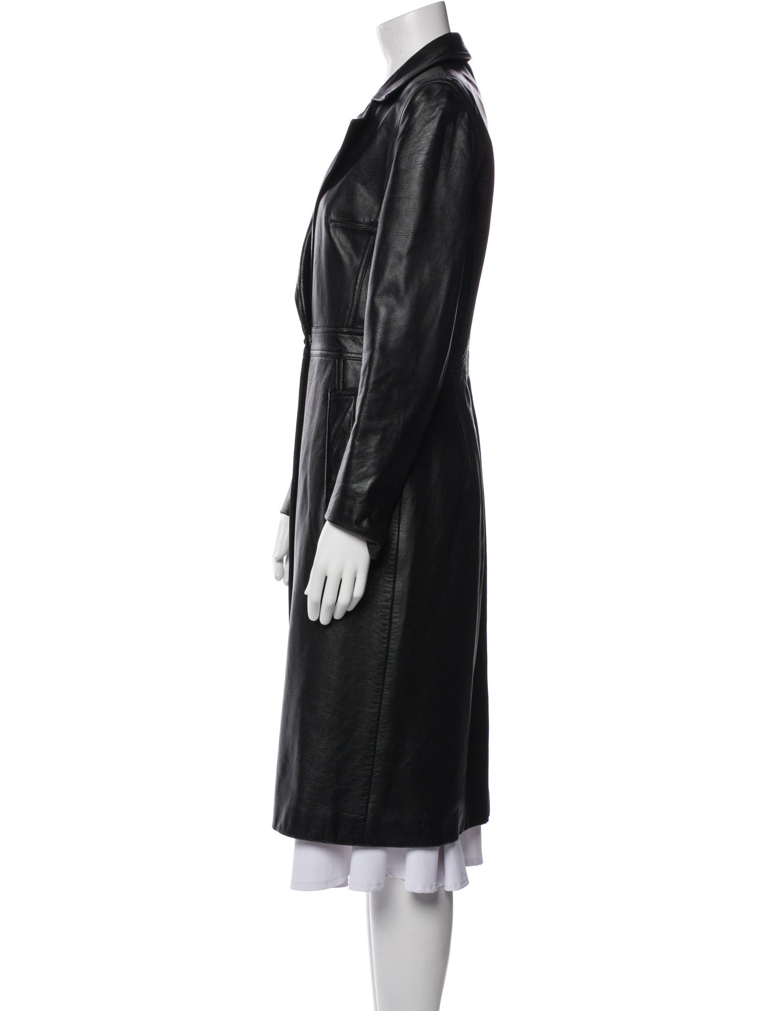 Charles Chang-Lima Leather Trench Coat