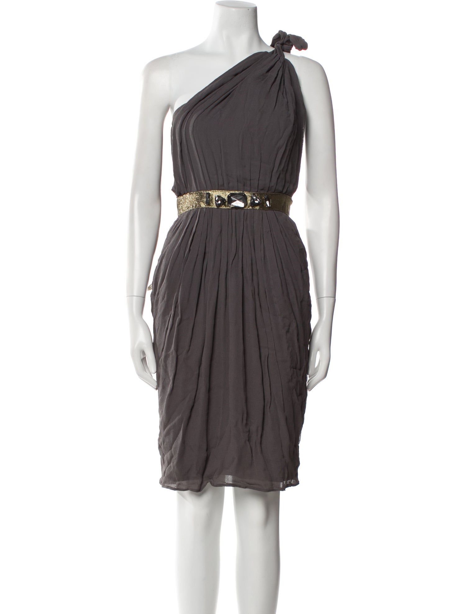 Charles Chang-Lima Silk Knee-Length Dress