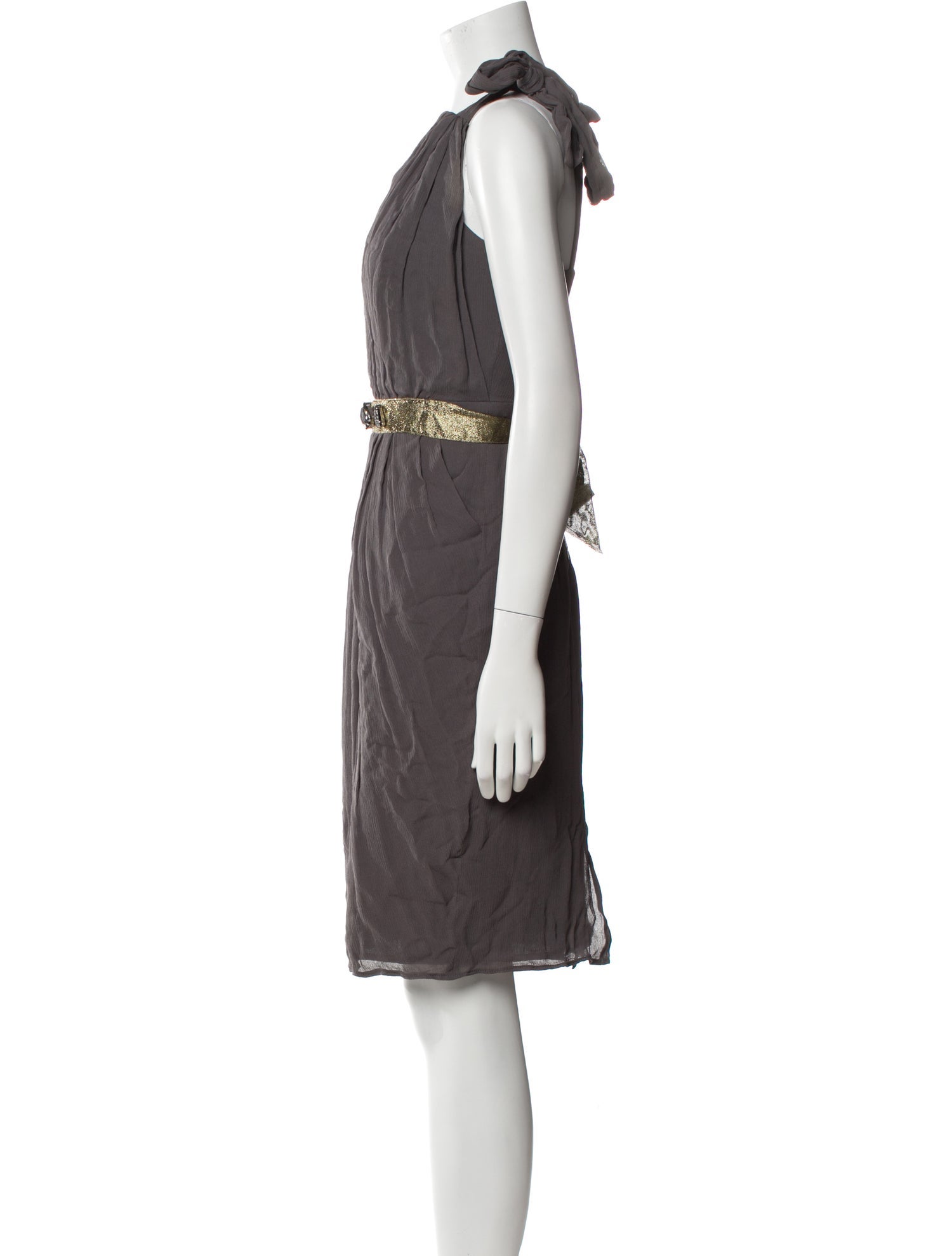 Charles Chang-Lima Silk Knee-Length Dress