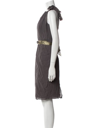 Charles Chang-Lima Silk Knee-Length Dress