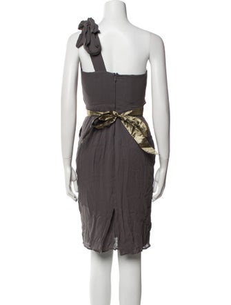 Charles Chang-Lima Silk Knee-Length Dress