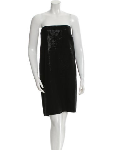 Calvin Klein Collection Embellished Strapless Dress