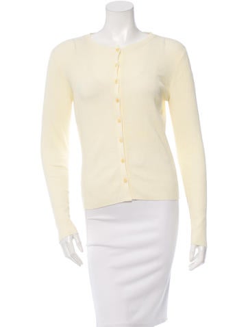 Calvin Klein Collection Rib Knit Crew Neck Cardigan w/ Tags