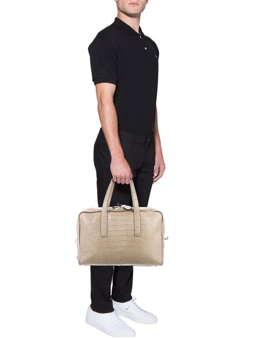 Calvin Klein Collection Crocodile Weekender Travel Bag