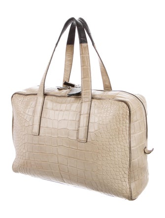 Calvin Klein Collection Crocodile Weekender Travel Bag