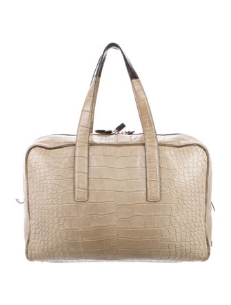 Calvin Klein Collection Crocodile Weekender Travel Bag