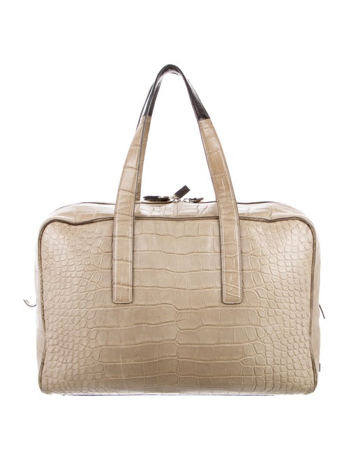 Calvin Klein Collection Crocodile Weekender Travel Bag