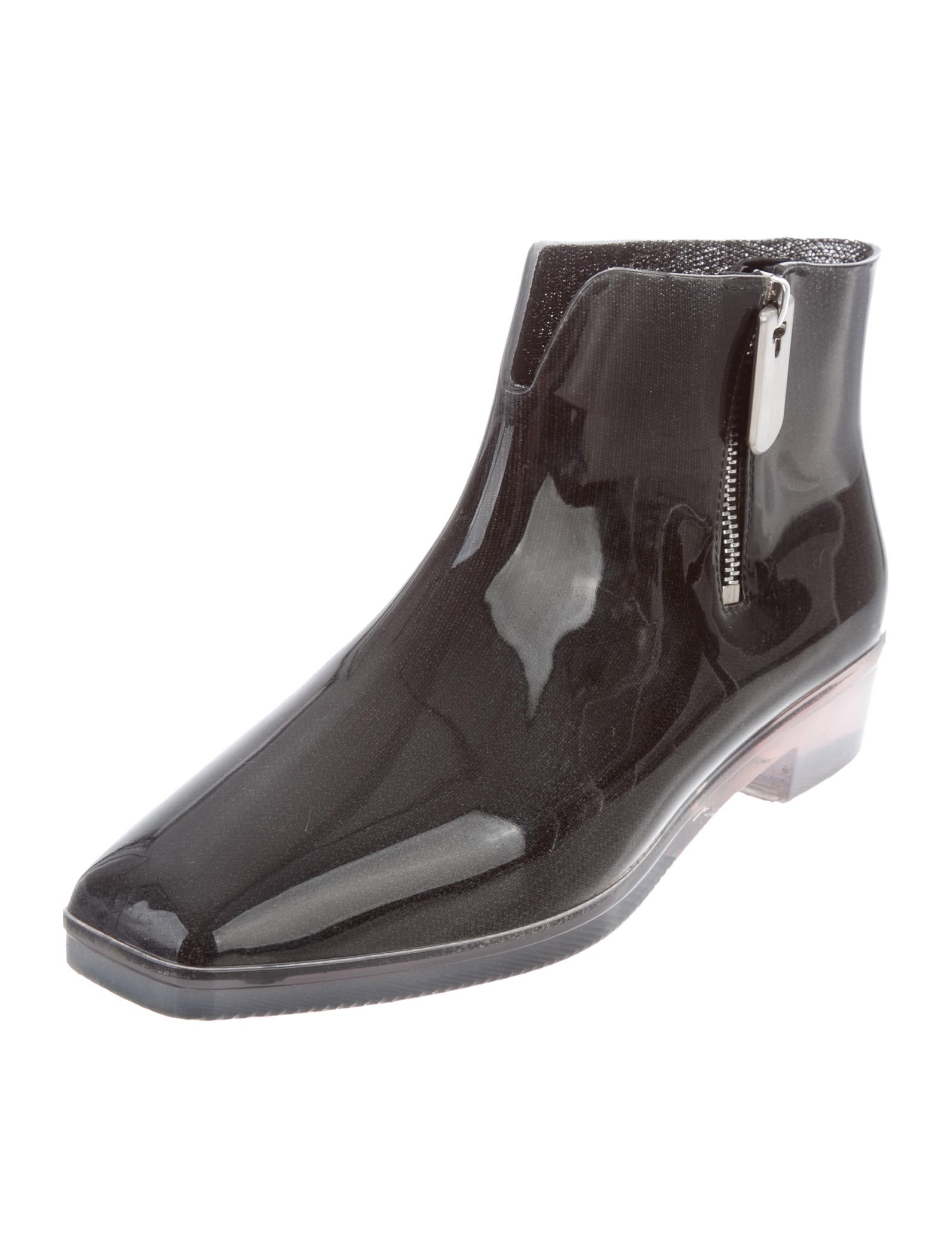 Calvin Klein Collection Ankle Rain Boots Black Boots, Shoes