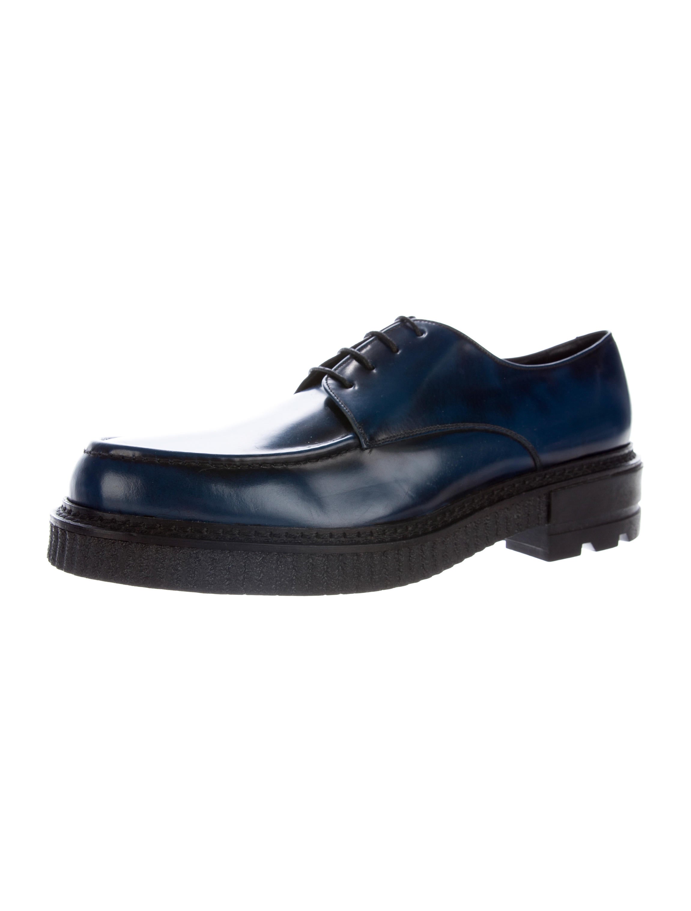 Calvin Klein Collection Burnished Leather Derby Shoes
