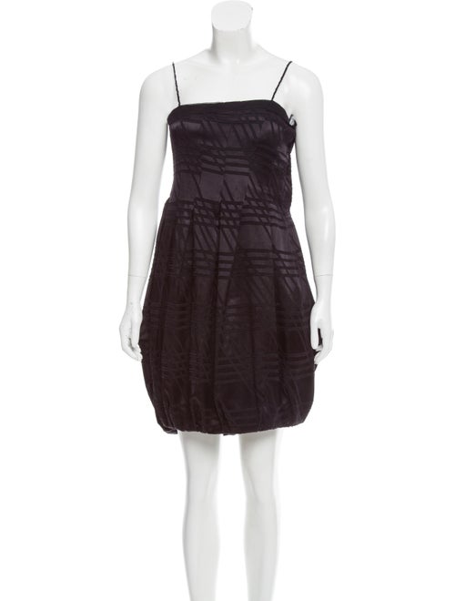 Calvin Klein Collection Fil Coupé Satin Dress Plum