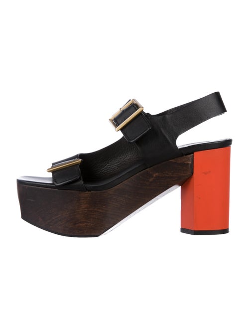 Calvin Klein Collection Leather Platform Sandals
