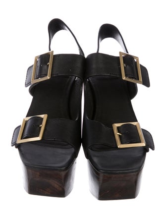 Calvin Klein Collection Leather Platform Sandals