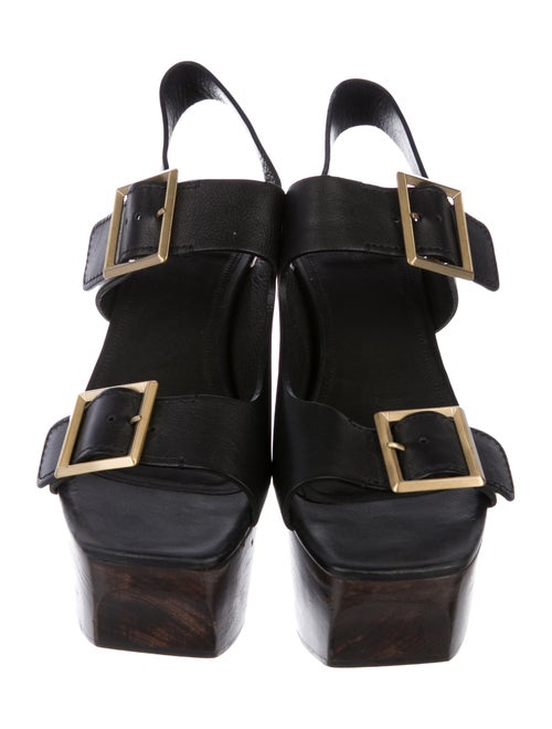 Calvin Klein Collection Leather Platform Sandals