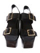 Calvin Klein Collection Leather Platform Sandals