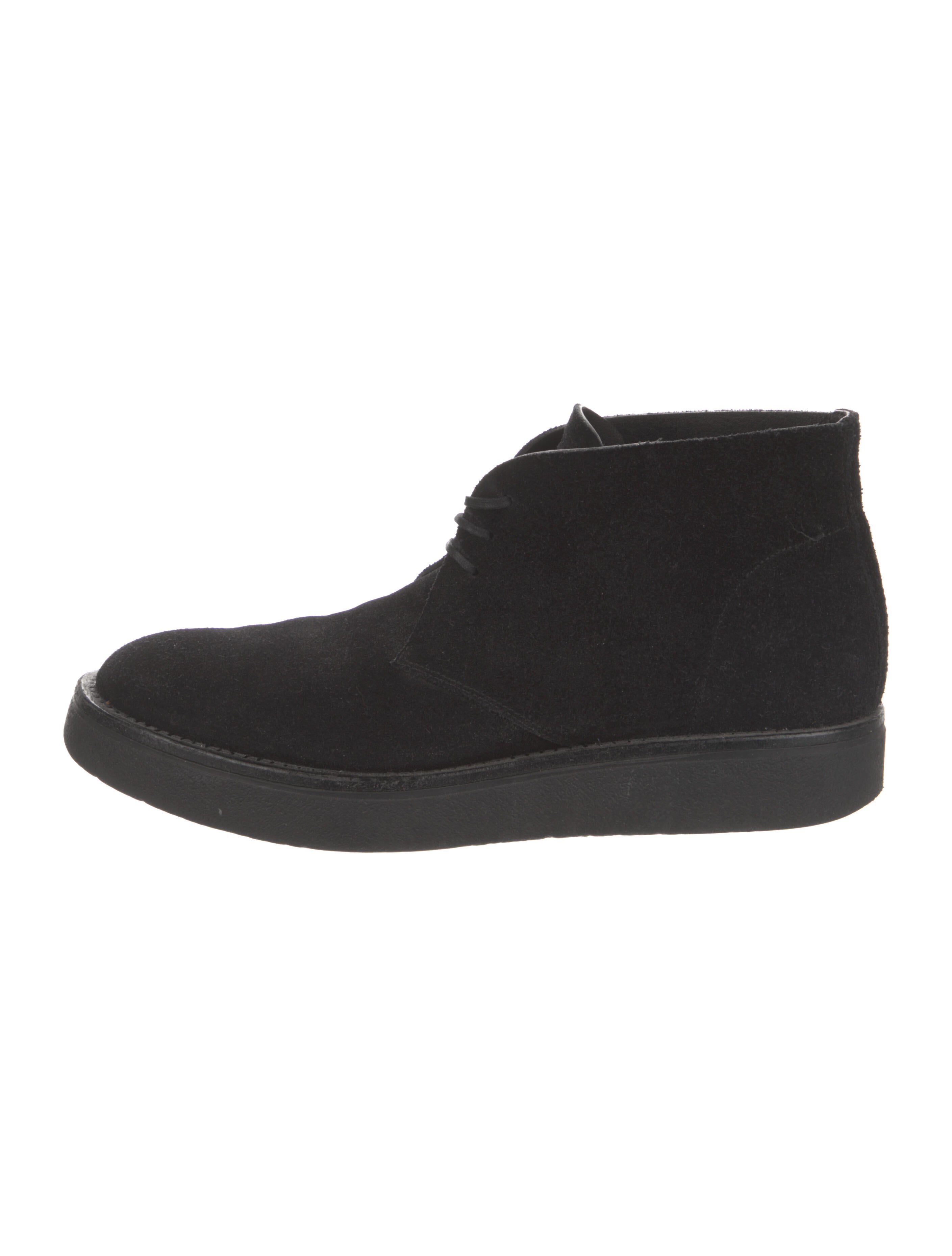 Calvin Klein Collection Suede LaceUp Boots Black Boots, Shoes