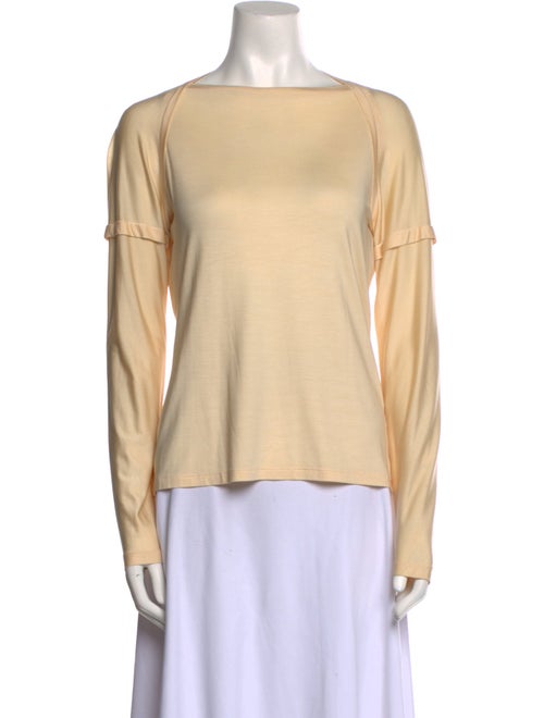 Calvin Klein Collection Silk Bateau Neckline Top