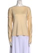 Calvin Klein Collection Silk Bateau Neckline Top