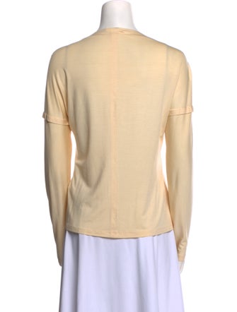 Calvin Klein Collection Silk Bateau Neckline Top