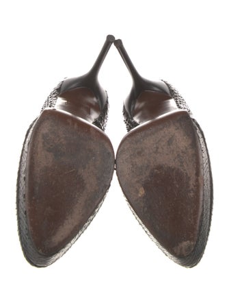 Calvin Klein Collection Snakeskin Animal Print Boots