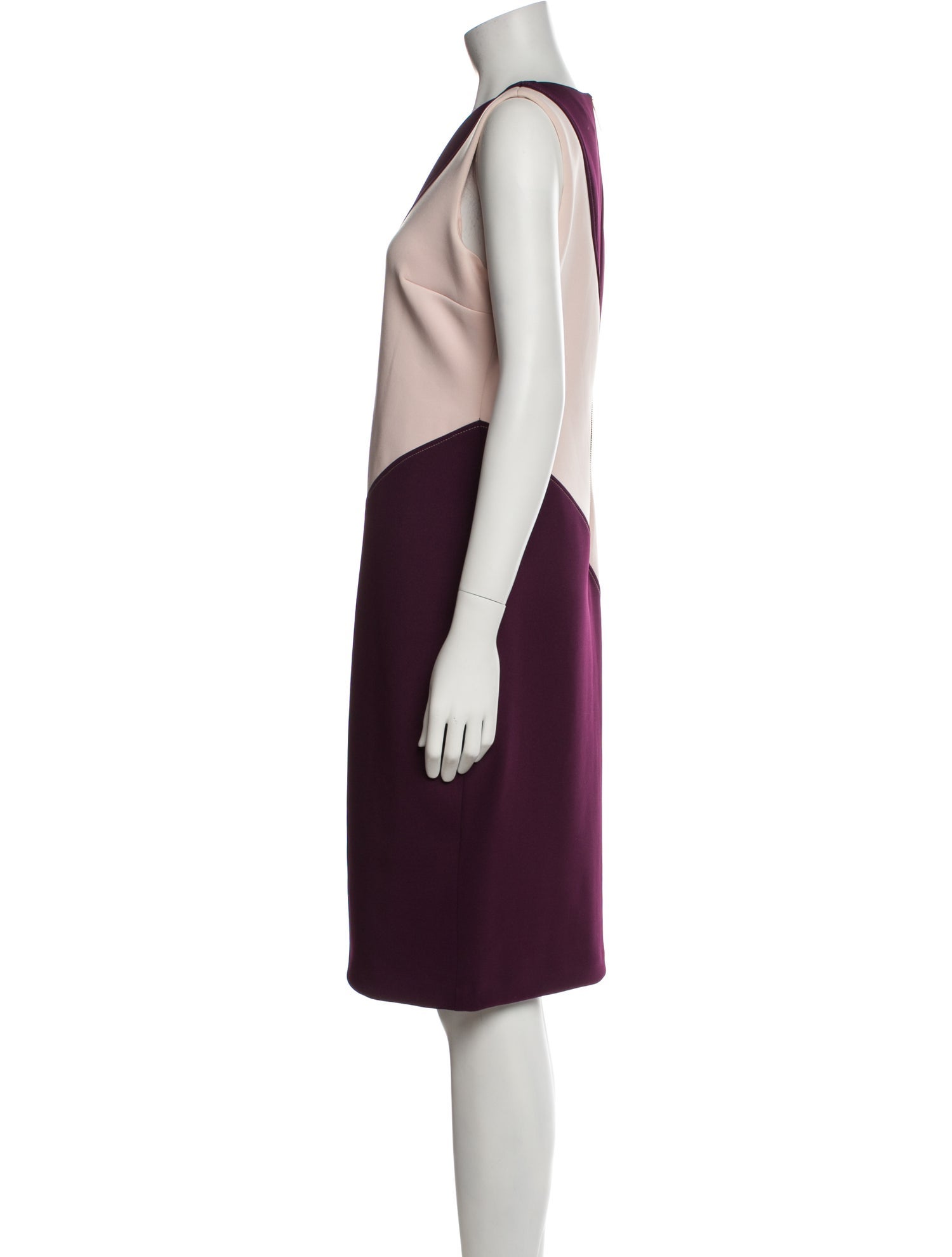 Calvin Klein Collection Colorblock Pattern Knee-Length Dress w/ Tags