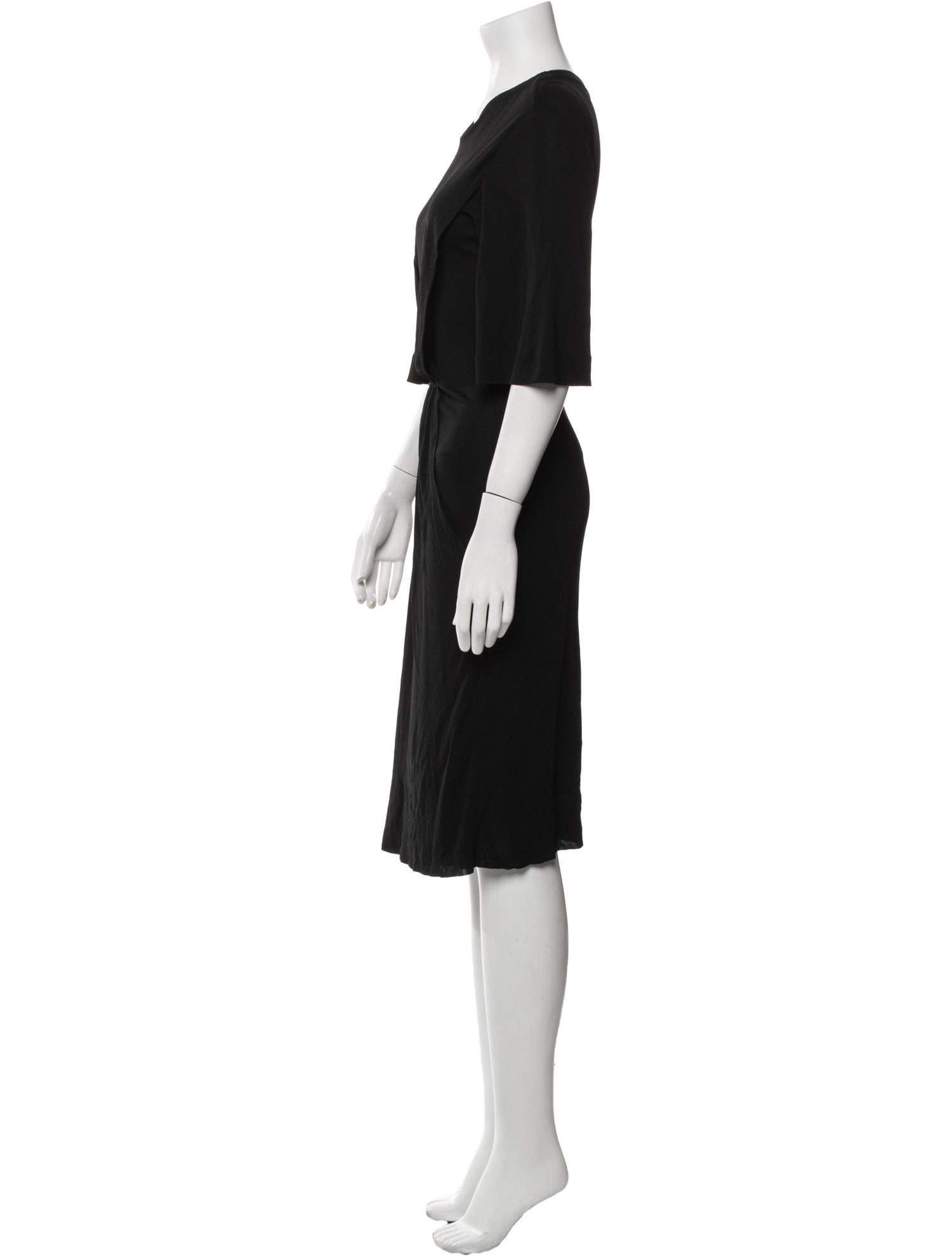 Calvin Klein Collection Crew Neck Midi Length Dress