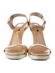 Calvin Klein Collection Leather T-Strap Sandals