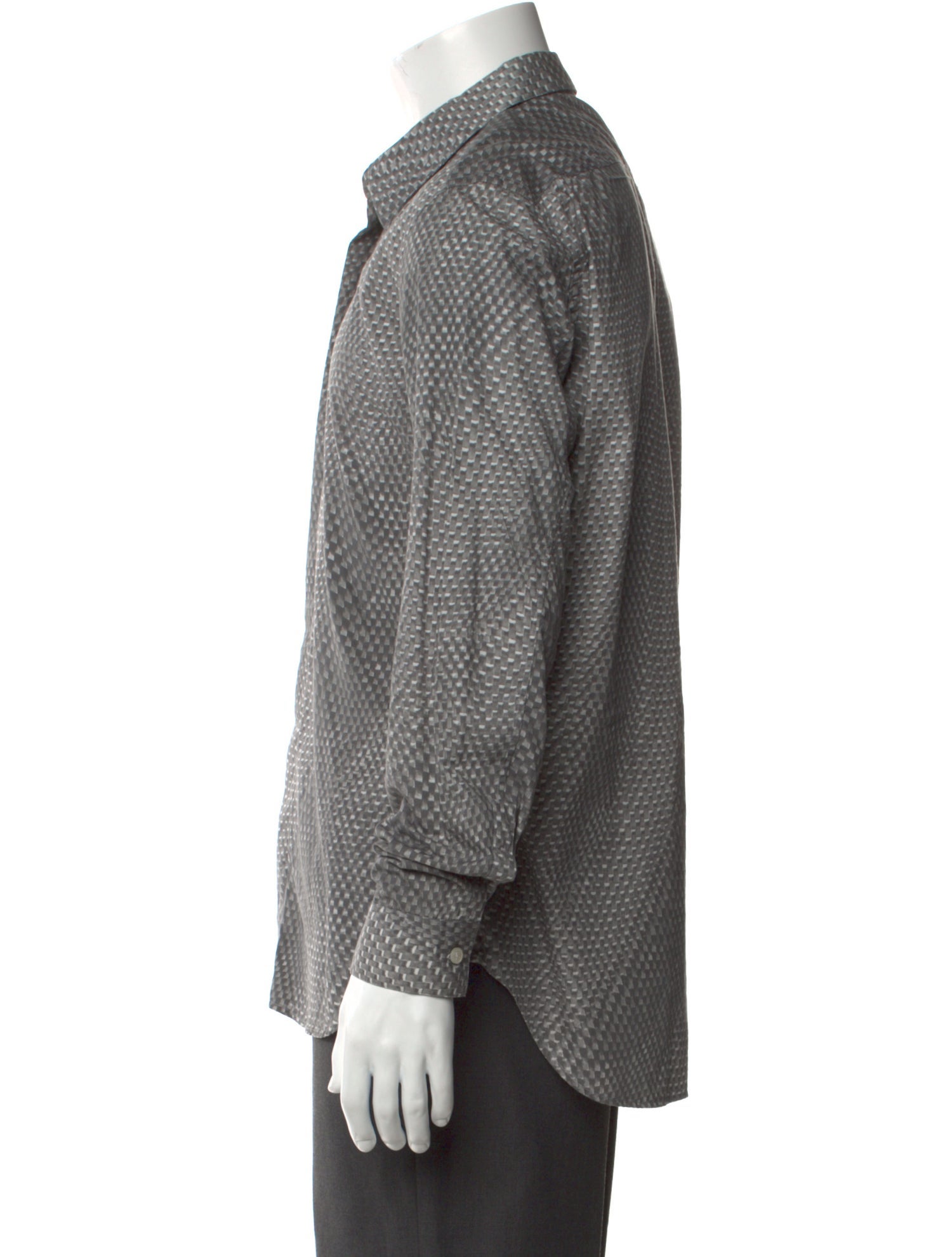 Calvin Klein Collection Polka Dot Print Long Sleeve Dress Shirt