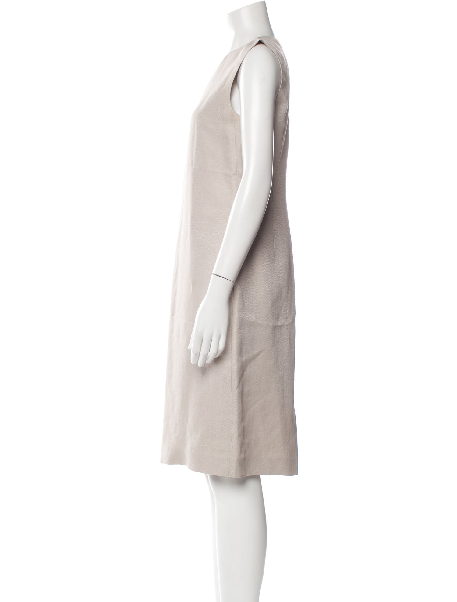 Calvin Klein Collection Linen Knee-Length Dress