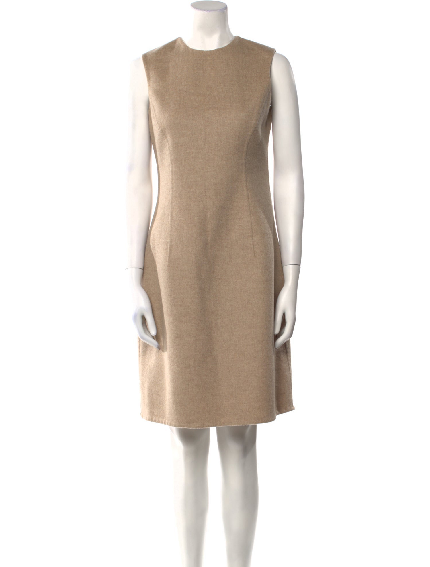 Calvin Klein Collection Camel Hair Knee-Length Dress