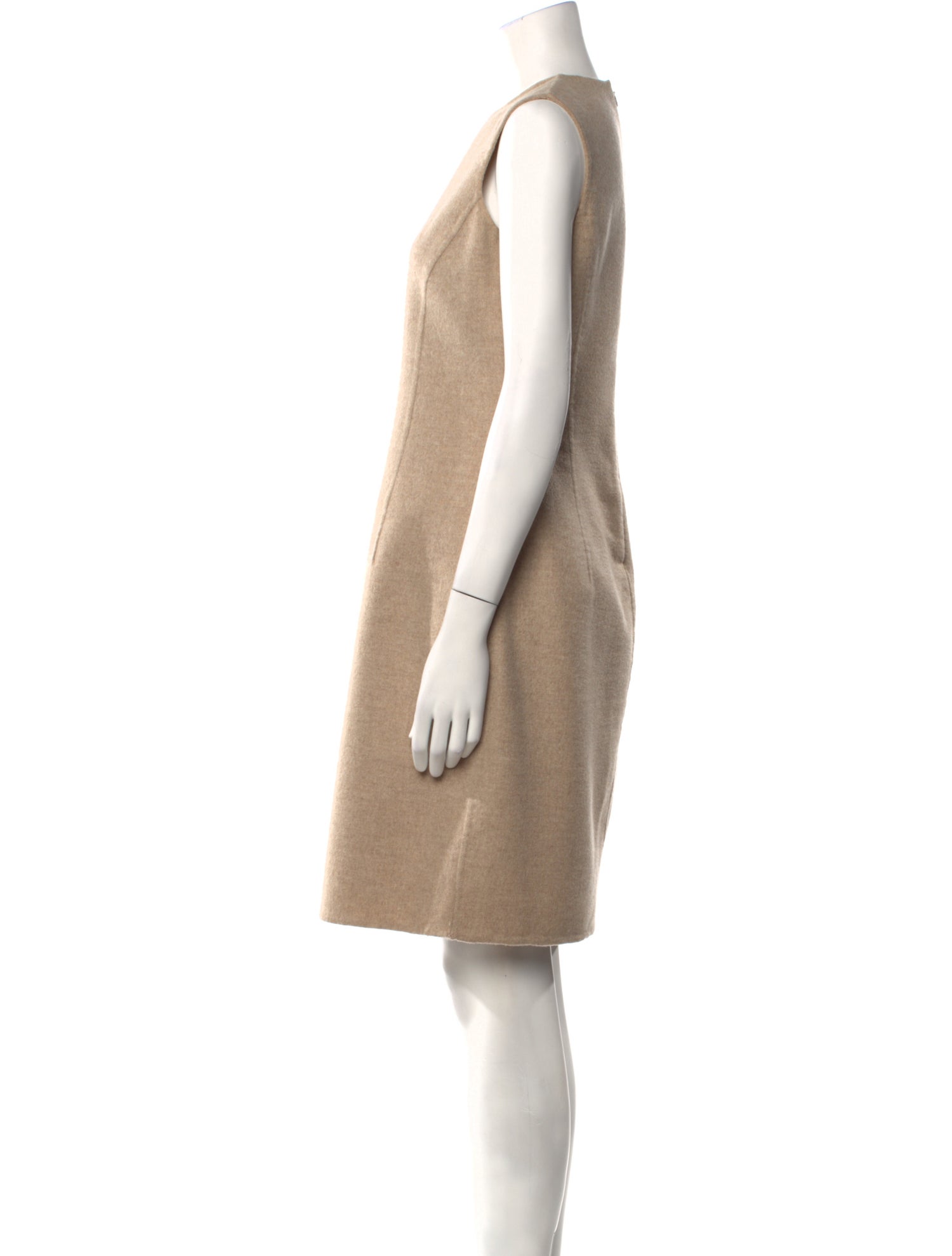 Calvin Klein Collection Camel Hair Knee-Length Dress