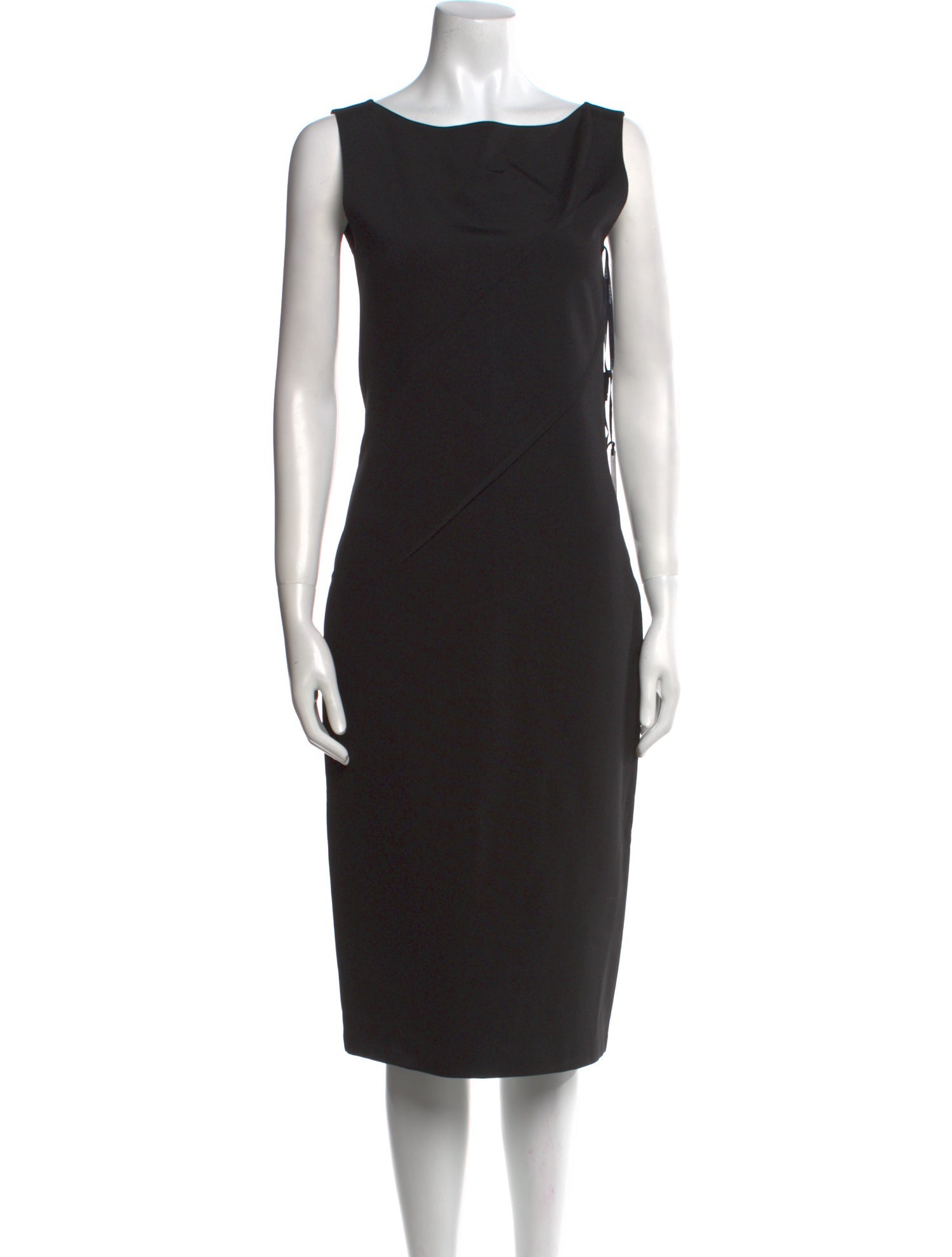 Calvin Klein Collection Bateau Neckline Midi Length Dress