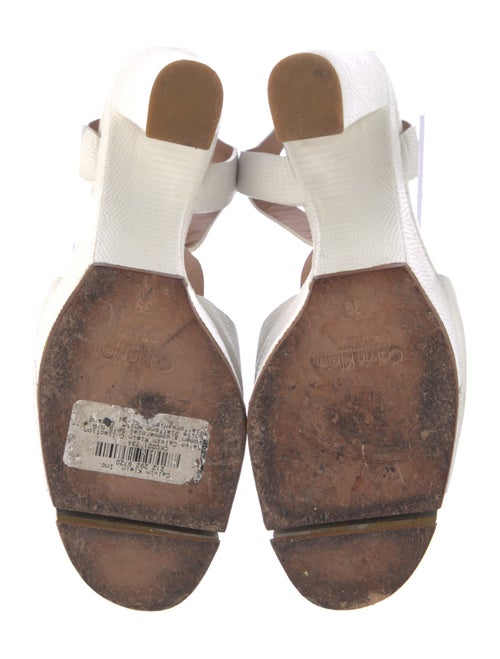 Calvin Klein Collection Leather T-Strap Pumps