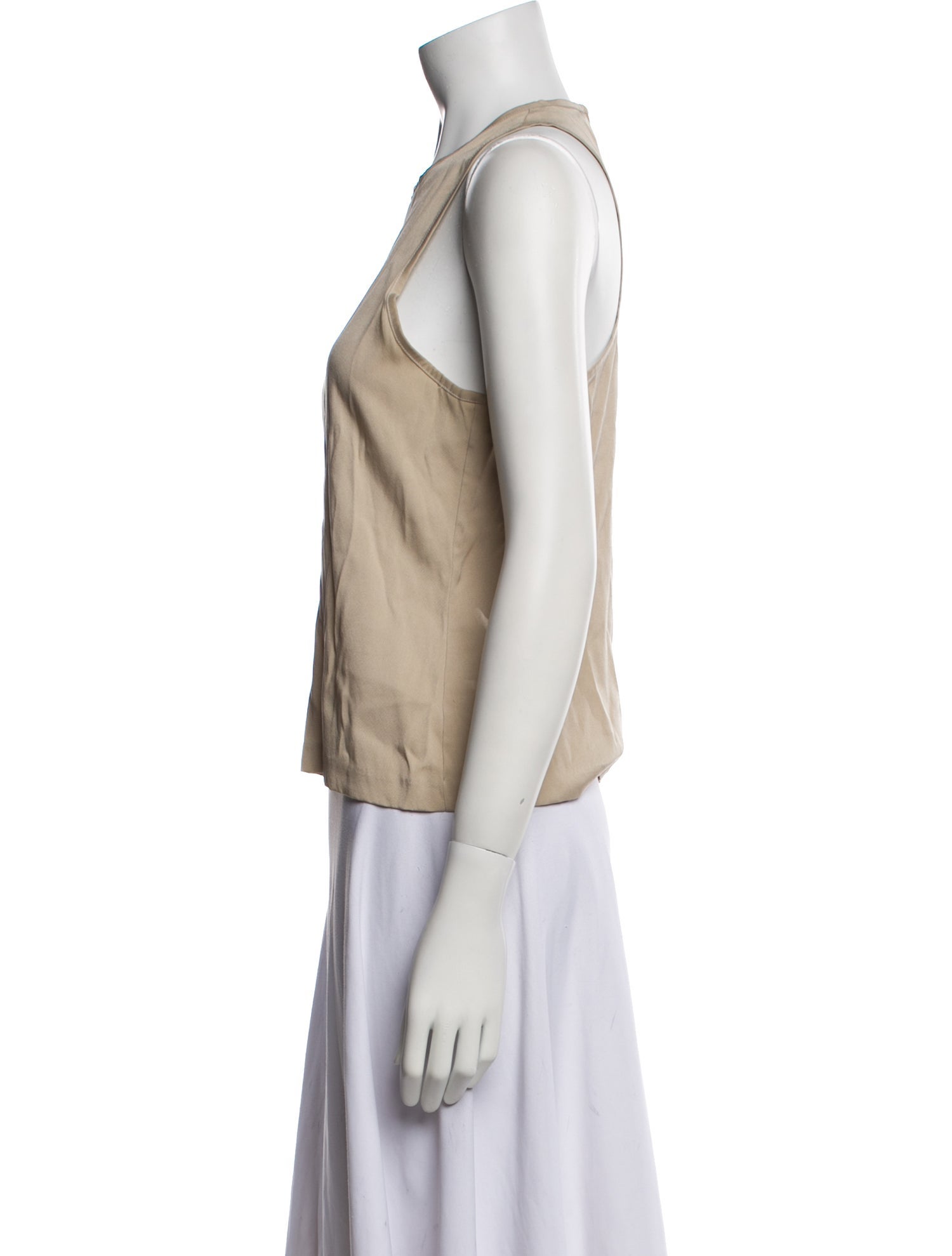 Calvin Klein Collection Crew Neck Sleeveless Top